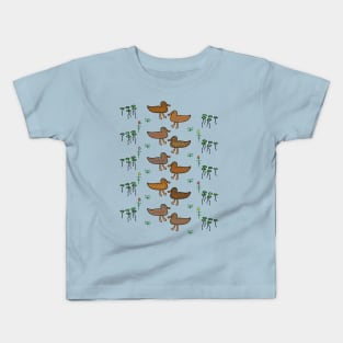 Cute and Colorful Duck Pattern Kids T-Shirt